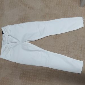 Woman's Lucky Brand low rise white ankle pants